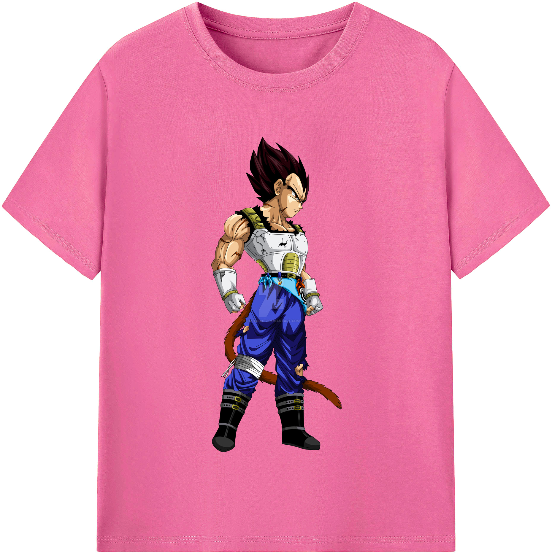 （画像用） ドラゴンボール ベジータ四世（Bejīta Yonsei）DRAGON BALL Vegeta IV レディースカジュアルプリントTシャツ（綿100％）